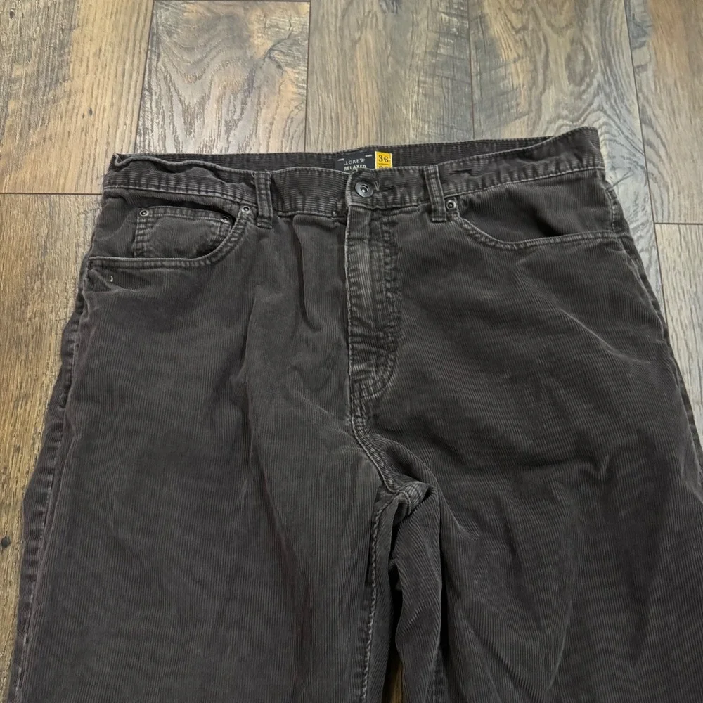 J. Crew Relaxed Fit Corduroy Pants Mens 36 Brown Cotton Straight Casual Gorpcore